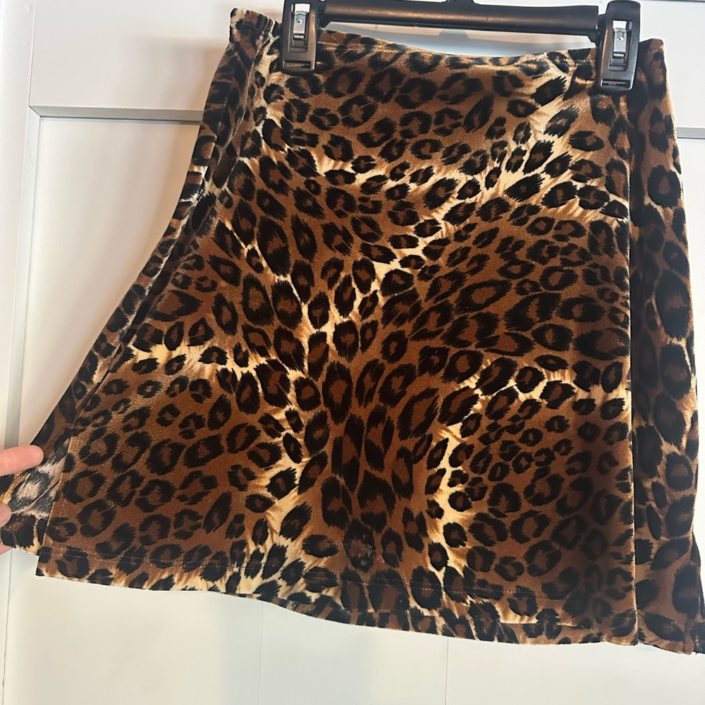 Y2K Leopard Print Mini Skirt